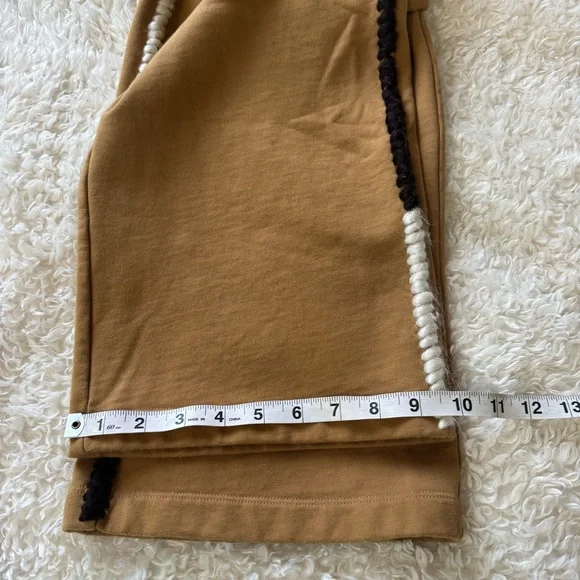 JW Anderson Wide Leg Contrast Stitch Track Pant French Terry in tobacco Sz Small - Picture 10 of 16